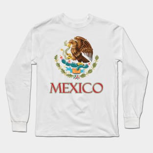 Mexico - Coat of Arms Design Long Sleeve T-Shirt